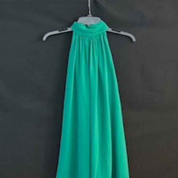 Bagley Bella Cara, Kelly Green Halter Scarf Dress Size XL - Picture 2 of 7